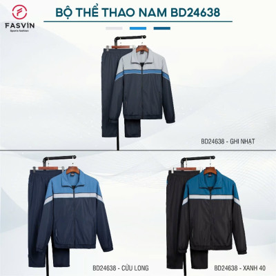 Bộ quần áo thể thao nam FASVIN BD24638.HN chất vải gió dán 02 lớp dày dặn ấm áp