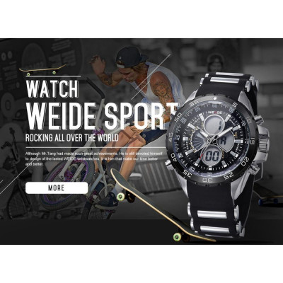 Đồng hồ nam WEIDE WH1103 màn hình kép kỹ thuật số chống thấm nước