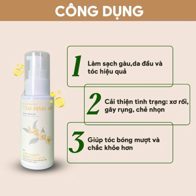 Dầu Gội Tâm Bình An giữ tron tinh túy từ các nguyên liệu thiên, cung cấp dưỡng chất từ dược liệu quý Trà Hoa Vàng - 500ml
