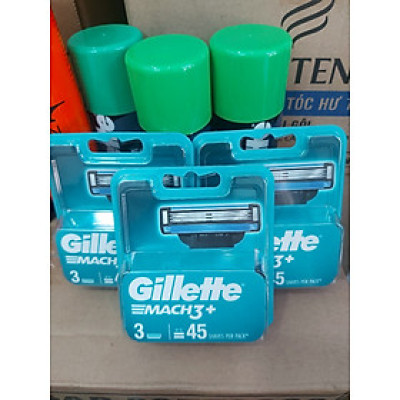 Hộp lưỡi dao cạo râu Gillette Mach3, vỉ 3 lưỡi