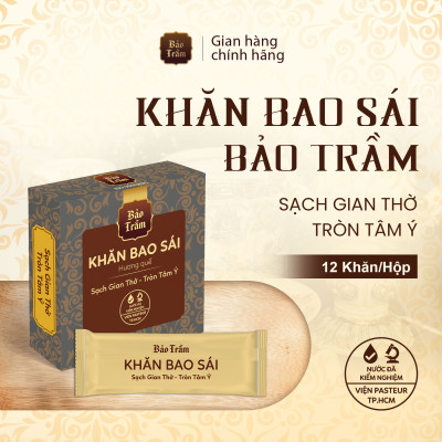 Combo Hương Lộc An Viên – Nhang Trầm Máy Lạnh 20cm (80g) + Khăn Bao Sái Bảo Trầm | Thanh Tịnh
