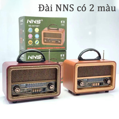 ĐÀI FM NNS NS-8070BT Cổ Điển Retro Đài Phát Thanh Fm Am Sw 3 Băng Tần  Radio Với Usb Sd Tf Máy Nghe Nhạc Mp3 Bằng Gỗ-Hàng Chính Hãng