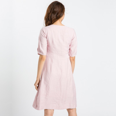 Đầm Công Sở Cao Cấp Đầm Dài Qua Gối Thời trang thiết kế Hity DRE077 (Hồng Anh Đào Sakura)