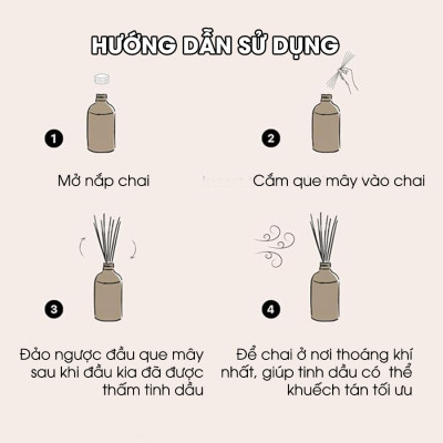 Lọ tinh dầu thơm phòng que mây Kobi thay thế nước hoa, giúp khử mùi, thơm phòng hiệu quả - 100ml