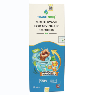 Nước Súc Miệng Cai Thuốc Lá, Thuốc Lào Thanh Nghị - Hỗ trợ cai thuốc lá hiệu quả (Mẫu mới) 01 chai x 400ml
