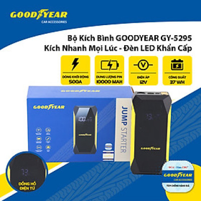 Bộ Kích Bình Cho Xe Hơi 500A GOODYEAR GY-5295 Đa Chức Năng Sạc Dự Phòng 10000mAh Đèn LED Khẩn Cấp - Hàng Nhập Khẩu