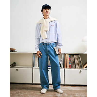 Quần jean nam ROUTINE form Straight màu Xanh ( form suông) 10F24DPA038 | ROUTINE CÀ MAU