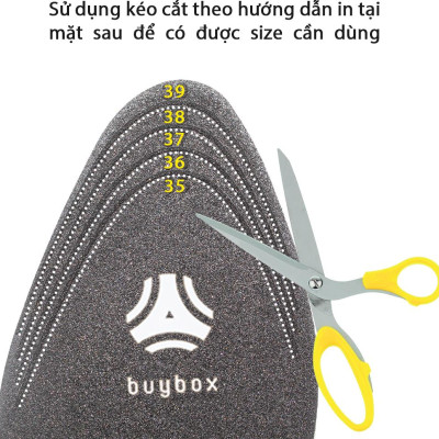 2 cặp Lót giày cao gót mũi nhọn 4D có gờ giảm sốc đệm êm nguyên bàn chân - buybox - BBPK65-2