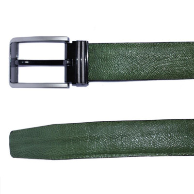 HC4485 - Dây nịt nam da đà điểu Huy Hoàng 4P đầu kim màu xanh rêu