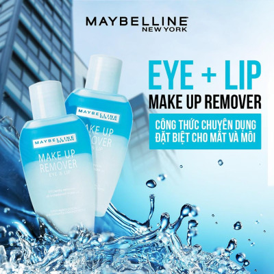 Tẩy Trang Mắt Môi Chuyên Dụng Maybelline New York Eye & Lip Makeup Remover 150ml
