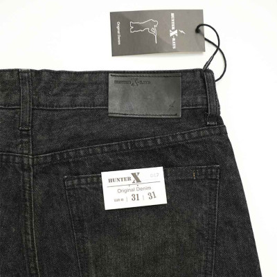 Quần Short Jeans Nam Cao Cấp HUNTER X-RAYS  Form Slimfit Cotton Màu Đen Indigo Độc Quyền S47