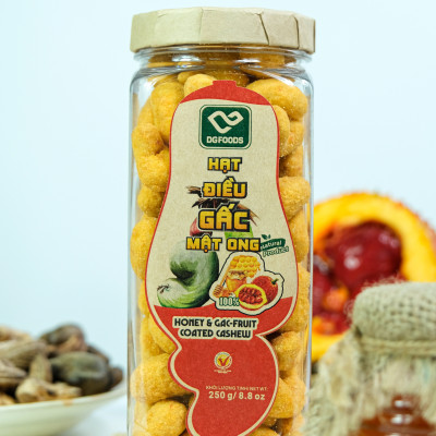Hạt điều gấc mật ong 250g DGfoods/Honey & gac-fruit coated cashew/Ăn chay được/HVNCLC/hạt điều bình phước/