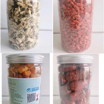 Combo Táo đỏ - Kỷ tử - Long nhãn -  Hoa cúc - Mỗi hủ 200gr