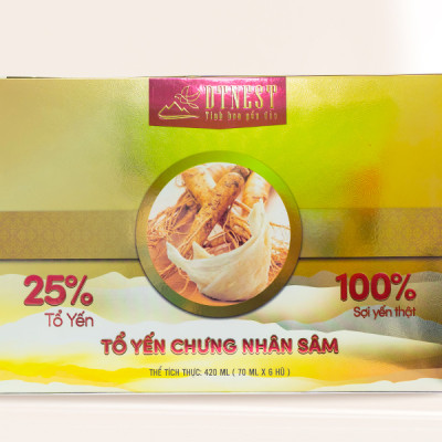 Yến Chưng Nhân Sâm DTNEST - Hộp quà 6 hũ - Bồi Bổ Sức Khỏe