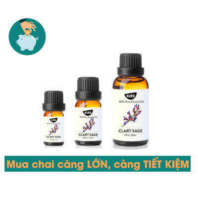Tinh Dầu Đơn Sâm Kobi Clary Sage Essential Oil Giúp Ngăn Ngừa Viêm Nhiễm, Chống Trầm Cảm Hiệu Quả