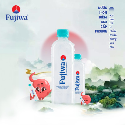 Thùng 12 Chai Nước Uống Ion Kiềm Cao Cấp Đóng Chai Fujiwa 1250ml - Nước uống Detox với Công Nghệ Điện Phân Ion Kiềm