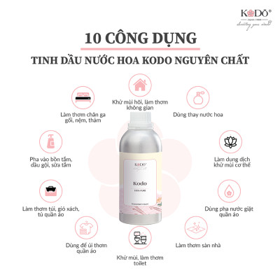 Tinh Dầu Nước Hoa KODO Heritage Blend Làm Thơm Phòng Nguyên Chất, Luxury Hotel Collection, 10ml/50ml/100ml/500ml