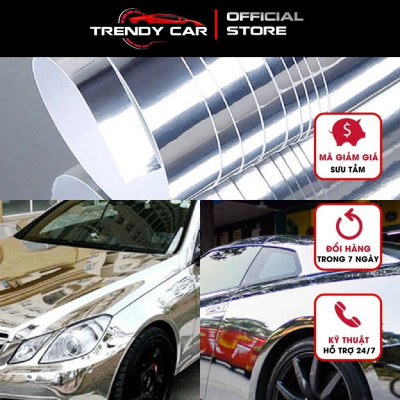 Decan mạ chrome bạc dán trang trí xe hơi ô tô xe máy vật dụng khổ lớn hàng loại 1 dà