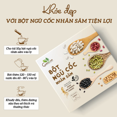 Bột ngũ cốc nhân sâm Goce - 180g (18 gói x 10g)