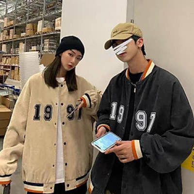 Áo khoát nam nữ cặp đôi unisex đẹp Nhung gân Thêu 1997 bao đẹp hàng đẹp-A691
