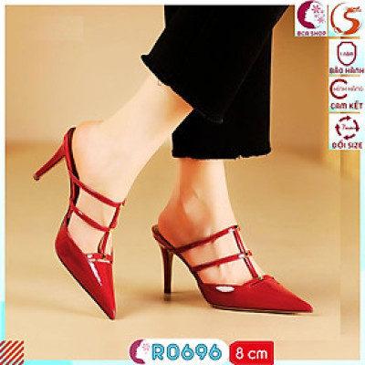 Giày cao gót nữ công sở 8 phân RO696 ROSATA, thiết kế mũi nhọn thời trang, thanh lịch tại BCASHOP