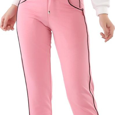 Quần thun dài nữ jogger 1 sọc dây lé Phúc An