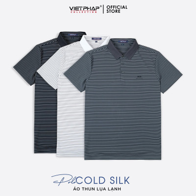 Áo Polo Nam VIỆT PHÁP Form Luxury - Thun Lụa Lạnh, lịch lãm, sang trọng 2A113