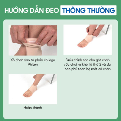 Đai cổ chân loại mềm Phiten metax ankle supporter soft type AP240004/AP240005