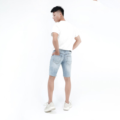 Quần Short Jeans Nam Cao Cấp HUNTER X-RAYS Form Slimfit  Màu Xanh Wash Bạc S37