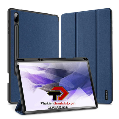 Bao da có ngăn để bút dành cho Samsung Galaxy Tab S7 FE chính hãng Dux Ducis Domo  - Hàng chính hãng