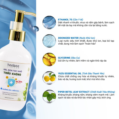 Gel Rửa Tay Khô Trầu Không Heebee