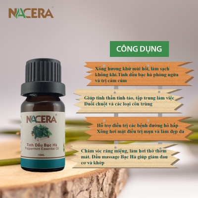 Tinh dầu Bạc Hà 10ml [ Nhập khẩu Ấn Độ ] Giúp làm thơm phòng, kháng khuẩn, có kiểm định chất lượng