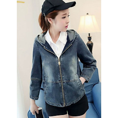 Áo Khoác Jean Nữ Titishop NT36 - Xanh