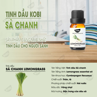 Combo 3 Tinh Dầu Kobi Nhập Khẩu Ấn Độ: Tinh Dầu Sả Chanh (30ml) + Tinh Dầu Bạc Hà (30ml) + Tinh Dầu Cam Ngọt (30ml) - Tinh Dầu Thiên Nhiên Nguyên Chất, Giúp Giảm Stress, Xua Đuổi Côn Trùng Và Khử Mùi Hiệu Quả, Thích Hợp Dùng Với Đèn Xông Và Máy Khuếch Tán