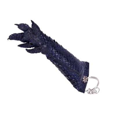 Móc khóa da cá sấu Huy Hoàng màu xanh đậm HC8235