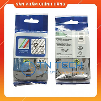 Nhãn In Tz2-131 - Đen nền trong 12mm x 8m - Dùng cho máy in BROTHER - AIMO - PUTY [Hàng nhập khẩu]