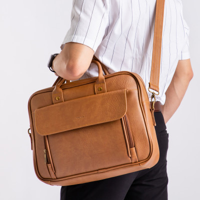 Cặp công sở Trita ( Thời trang nam đựng vừa laptop 14 inch - Cặp da TCA6 )