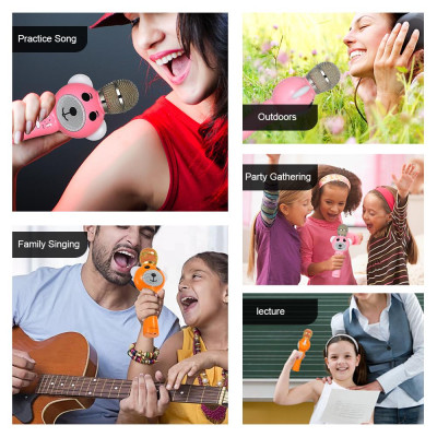 Máy nghe nhạc Laiannwell Q30 Micro BT Karaoke không dây USB có Micrô để hát