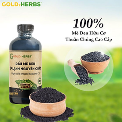 Dầu mè đen ép lạnh nguyên chất GoldzHerbs – Chai 120ml/ 250ml