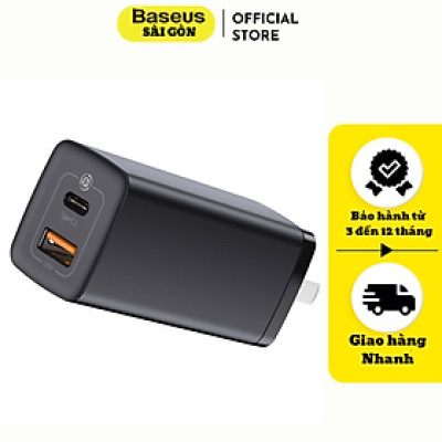 Củ sạc siêu nhanh, nhỏ gọn Baseus GaN2 Lite Quick Charger 65W - Hàng chính hãng