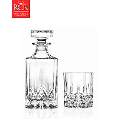 Bộ 1 Bình Rượu 750 ml và 6 Ly Rượu 300 ml Thuỷ Tinh Pha Lê Ý RCR - Opera Set