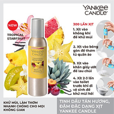 Tinh dầu tán hương đậm đặc, dạng xịt Yankee Candle - Tropical Starfruit (42.5g)
