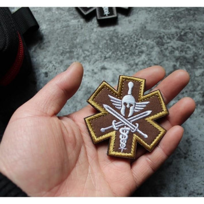 Patch phù hiệu y tế chiến trường dán quần áo_ba lô túi xách