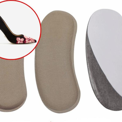 Bộ 2 miếng lót gót giày nữ chống nhấc gót (Lót Vải Mềm)