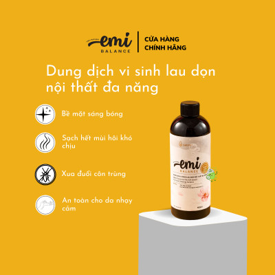 DUNG DỊCH VI SINH LAU DỌN NỘI THẤT ĐA NĂNG - CÔNG NGHỆ SINH HỌC NHẬT BẢN (Multi-Functional Bio-EM based Furniture Cleaning Solution) 500ML