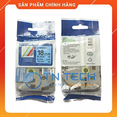 Nhãn In Tz2-541 - Đen nền dương 18mm x 8m - Dùng cho máy in BROTHER - AIMO - PUTY [Hàng Nhập Khẩu]