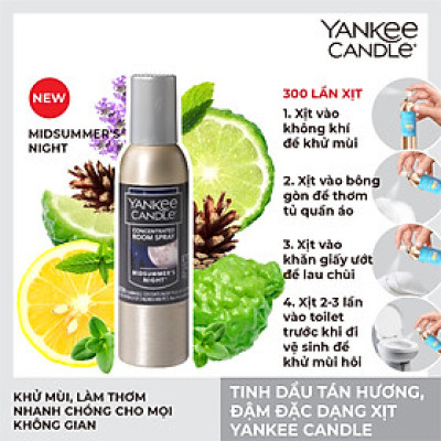 Tinh dầu tán hương đậm đặc, dạng xịt Yankee Candle - Misummer