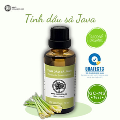 Tinh dầu Sả thiên nhiên nguyên chất Nano Cinnamon 10/30/50/100ml - thư giãn, khử mùi, đuổi côn trùng. Có kiểm định.