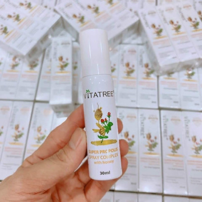 Xịt keo Ong Vitatree Super Propolis Spray Complex tăng sức đề kháng, kháng khuẩn, nấm, giảm viêm họng, ho, nhiệt miệng - QuaTangMe Extaste