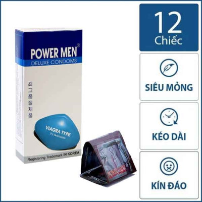 Bcs Mỏng Trơn Kéo Dài Thời Gian Quan Hệ Power Men Viagra Type (H12) - Hàng Chính Hãng 100% - Che Tên Sản Phẩm